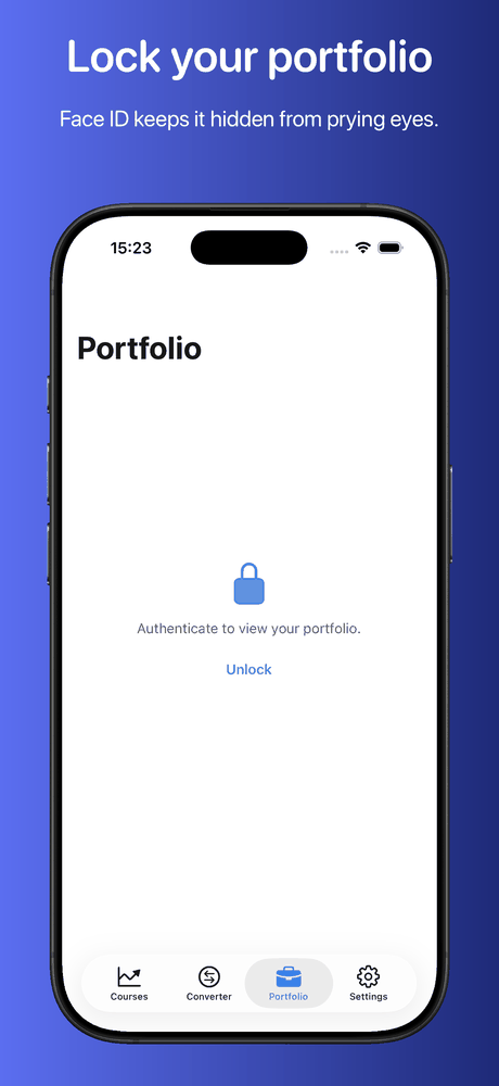 The portfolio hidden behind a Face ID lock.